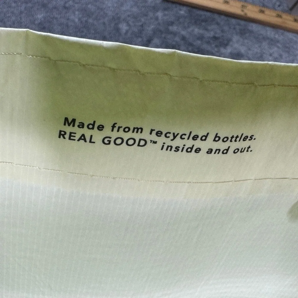OFFLINE by Aerie Green Cream Reusable Tote Bag Recycled Plastic 2071-900